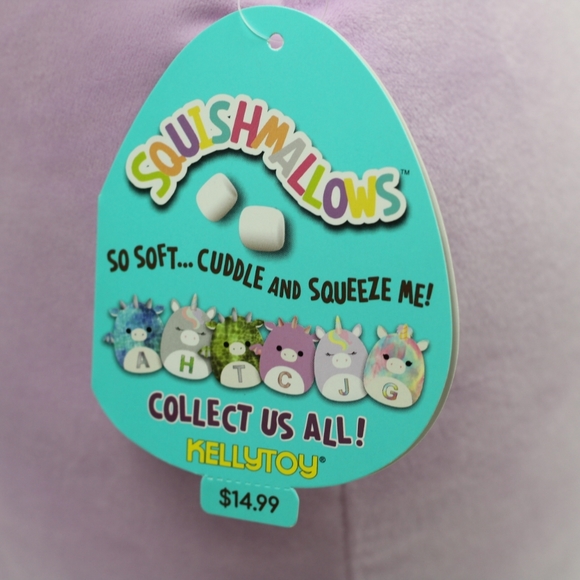 12" Monogrammed 'D' Silvia Unicorn Squishmallows - Picture 9 of 12